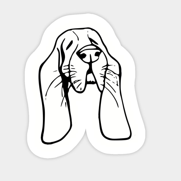 Basset Hound Sticker by xam